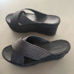 Alohas Bali Natural Platform Wedge Espadrille 8.5